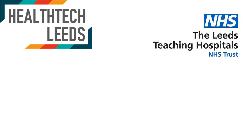 HealthTech Leeds and Leeds Teaching Hospitals NHS Trust logos.