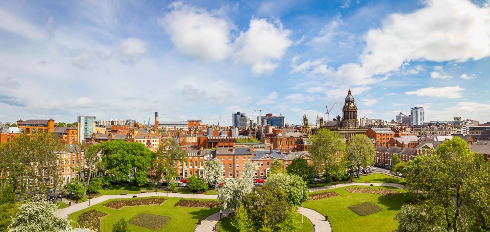 Leeds City skyline.