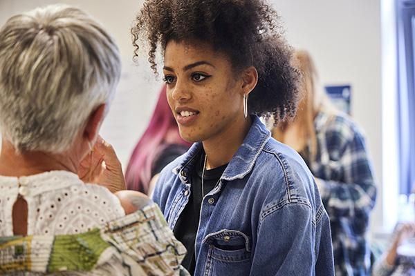 A foundation year student at a Lifelong Learning Centre event