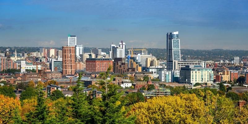 View of the Leeds City Centre skyline